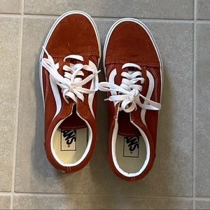 Burnt Orange Vans size 8.5 women’s